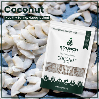Premium Sliced Coconut – Fresh, natural, and ideal for baking and cooking